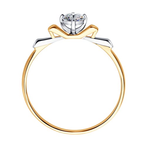 Inel din Aur Combinat 14K cu Zirconiu Swarovski - 2