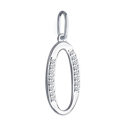 Pandantiv litera din Argint cu Zirconiu - 2