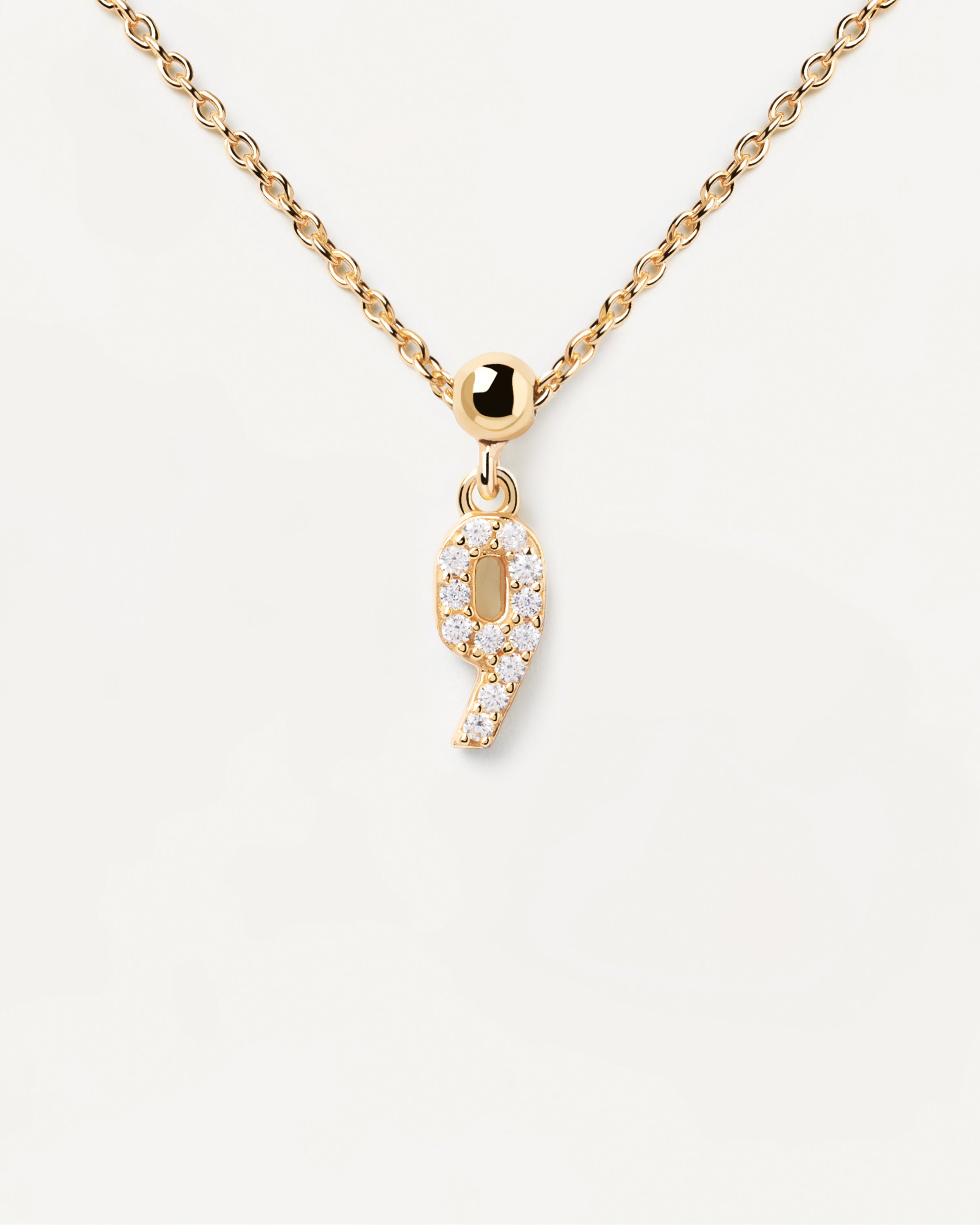 Pandantiv Charm din Argint placat cu Aur cu Zirconiu - 6