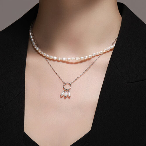 Colier din Argint cu Perle Baroco Naturale - 3