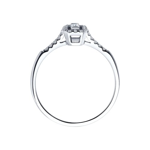 Inel din Aur Alb 14K cu Diamante - 2