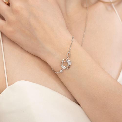 Bratara Aur Alb 14K cu Topaz - 2