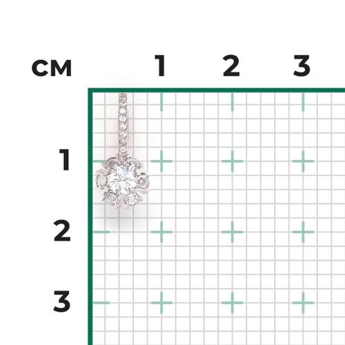 Pandantiv Aur Alb 14K cu Zirconiu - 2