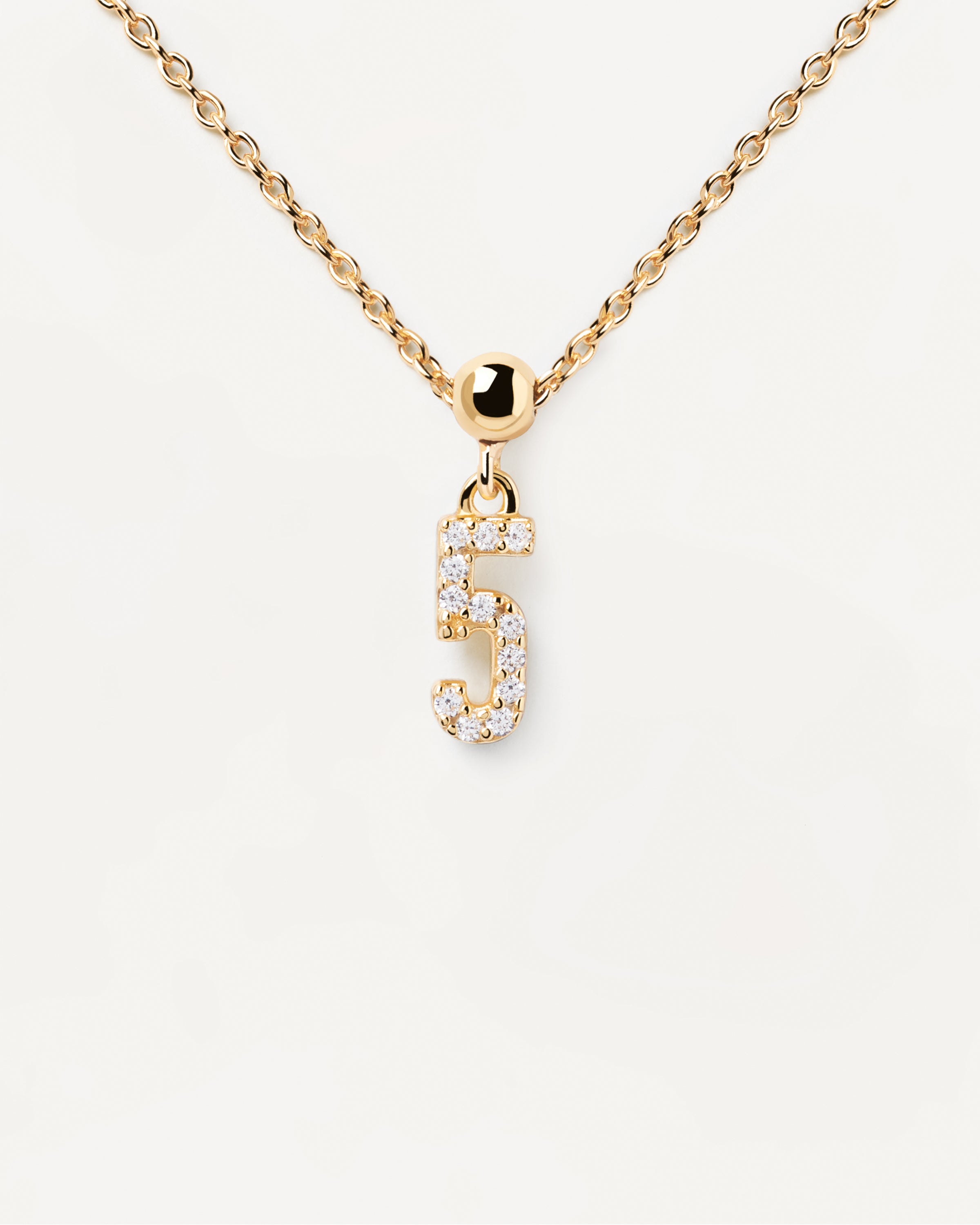 Pandantiv Charm din Argint placat cu Aur cu Zirconiu - 7