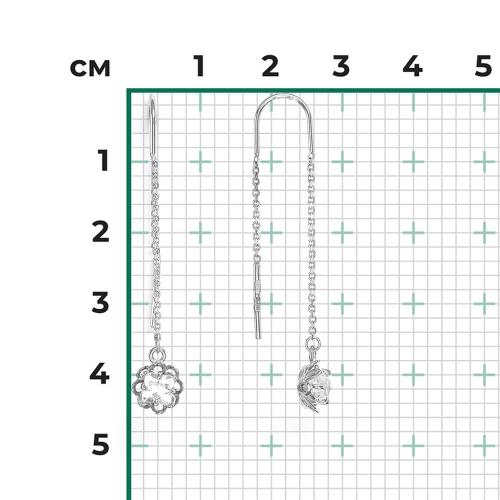 Cercei Aur Alb 14K cu Zirconiu - 2