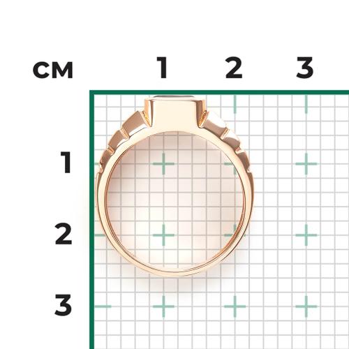 Inel Aur Roz 14K cu Granat - 3