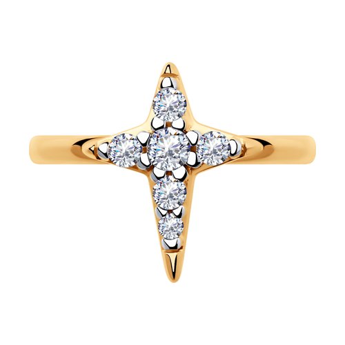 Inel din Argint placat cu Aur cu Zirconiu - 2