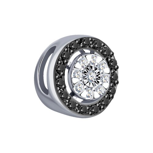 Pandantiv din Aur Alb 14K cu Diamante - 2