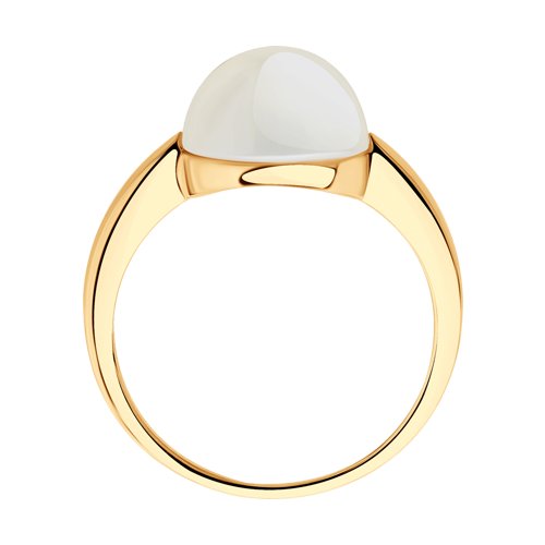 Inel din Aur Roz 14k cu Piatra Lunii - 2