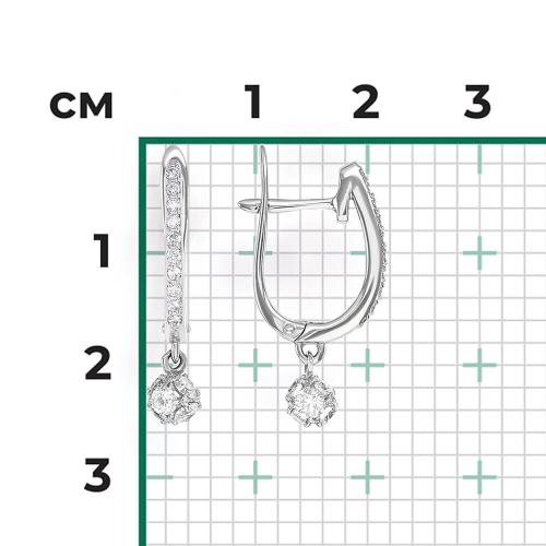 Cercei Aur Alb 14K cu Zirconiu - 2