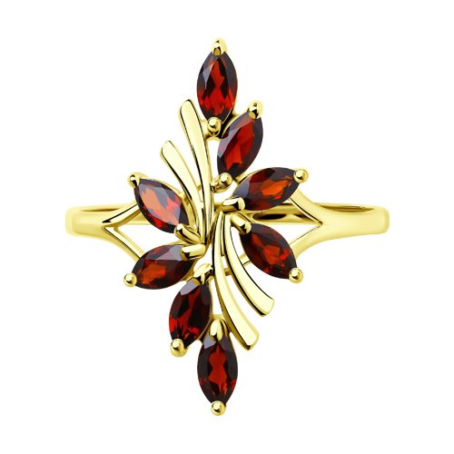 Inel din Aur Galben 14K cu Granat - 2