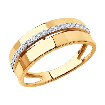 Inel din Aur Roz 14k cu Zirconiu - 1