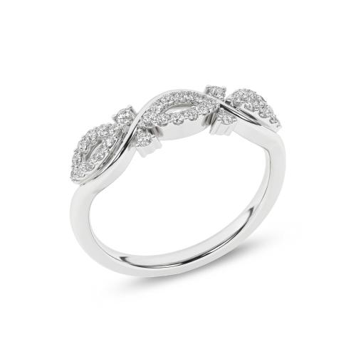 Inel din Aur Alb 14K cu Diamante 0.20Ct - 4