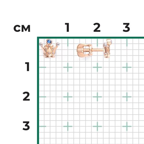 Cercei Aur Roz 14K cu Email - 2