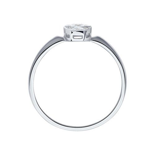 Inel din Aur Alb 14K cu Diamante - 2