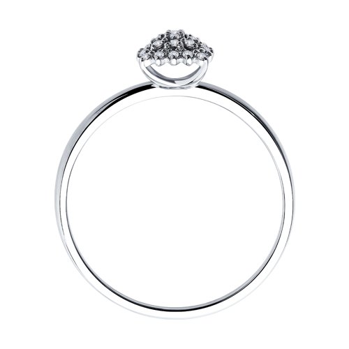 Inel din Aur Alb 14K cu Diamante - 2