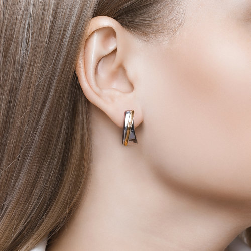 Cercei din Argint cu Diamante  - 2