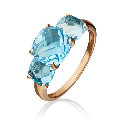 Inel Aur Roz 14K cu Topaz - 1