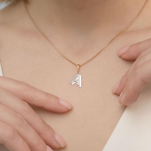 Pandantiv Aur Combinat  14K cu Zirconiu - 2