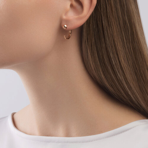 Cercei din Aur Roz 14K - 2