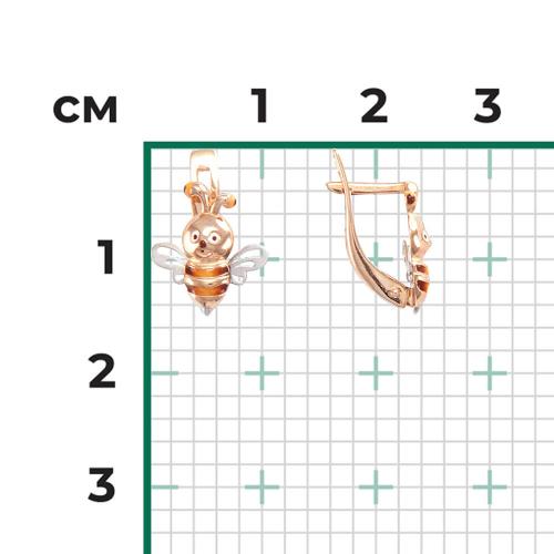 Cercei Aur Combinat  14K cu Email - 2