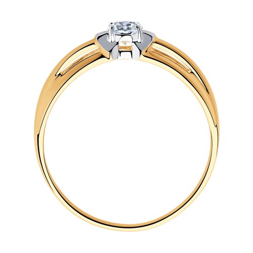 Inel din Aur Roz 14k cu Swarovski - 2