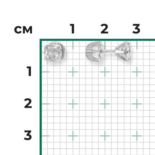 Cercei Aur Alb 14K cu Zirconiu - 2