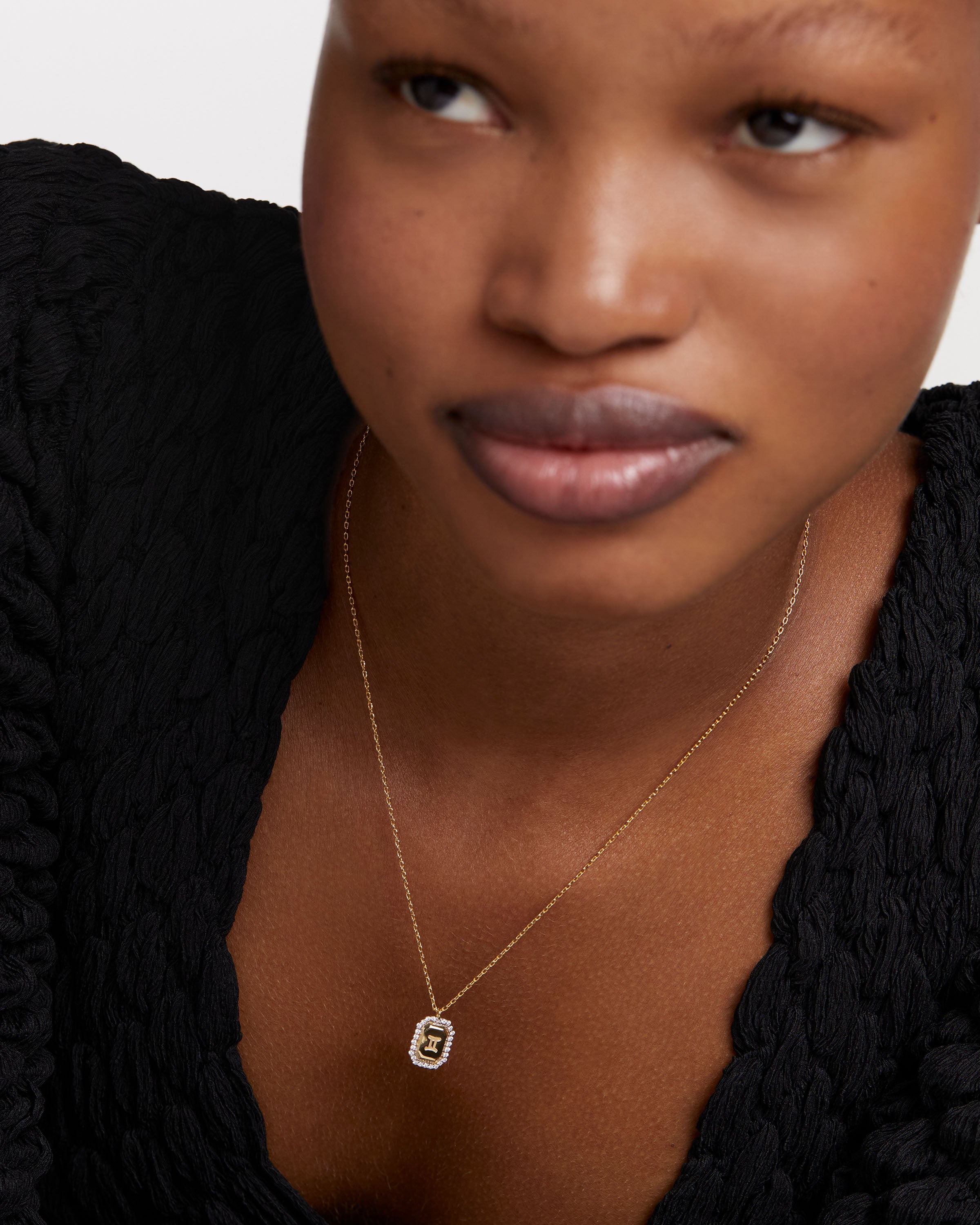 Colier din Argint placat cu Aur cu Zirconiu Zodia Gemeni - 5