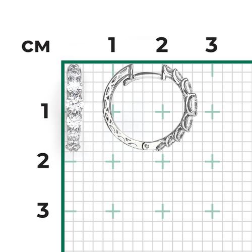 Cercei Aur Alb 14K cu Zirconiu - 2