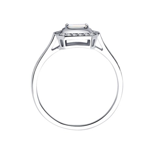 Inel din Aur Alb 14K cu Diamante - 2