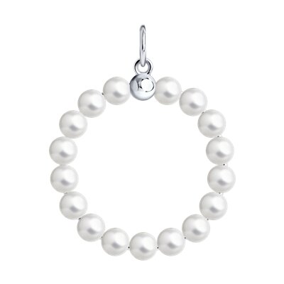 Pandantiv din Argint cu Perla Swarovski - 2