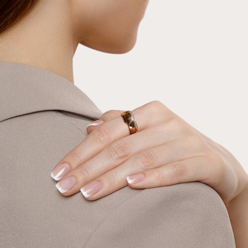 Inel din Aur Roz 14k cu Zirconiu - 4