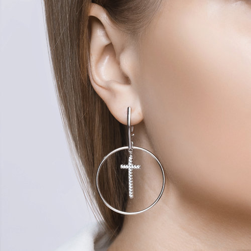 Cercei din Argint 925 cu Zirconiu - 2