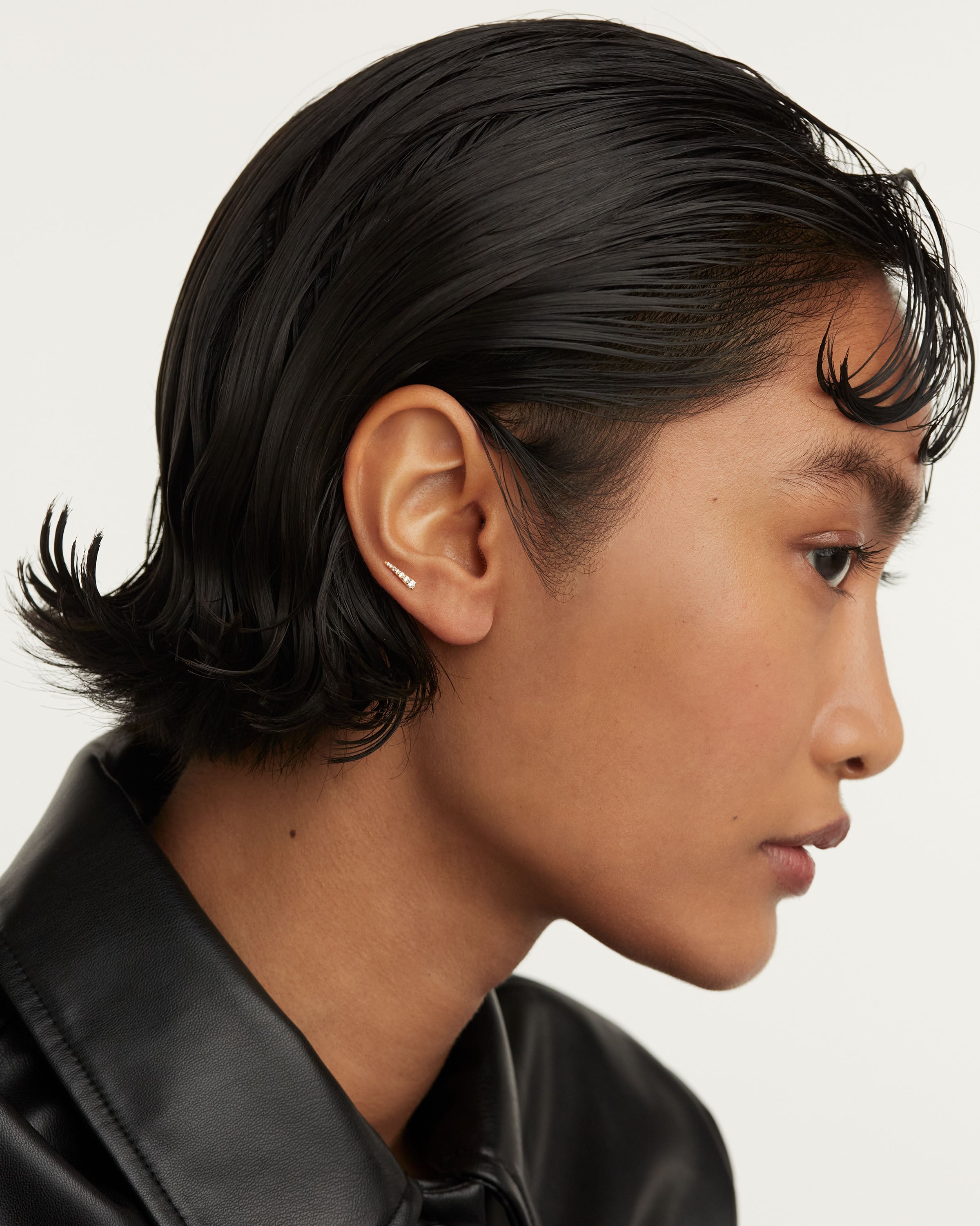 Cercei din Argint placat cu Aur cu Zirconiu - 2