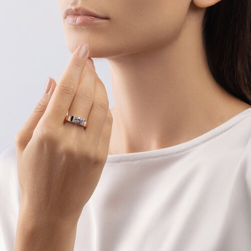 Inel din Aur Roz 14K cu Zirconiu - 3