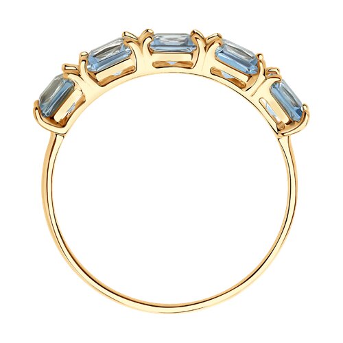 Inel din Aur Roz 14k cu Topaz - 2