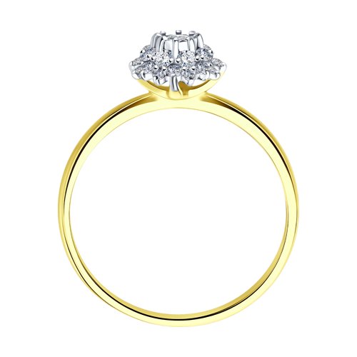 Inel din Aur Galben 14K cu Diamante - 2