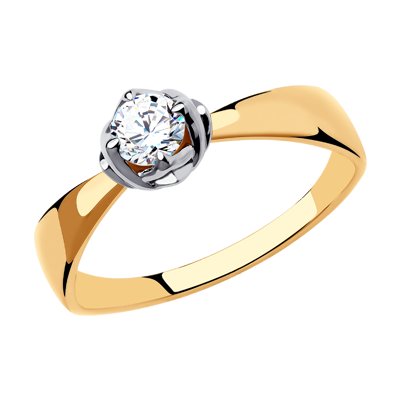 Inel de logodna din Aur Roz 14K cu Zirconiu Swarovski - 1