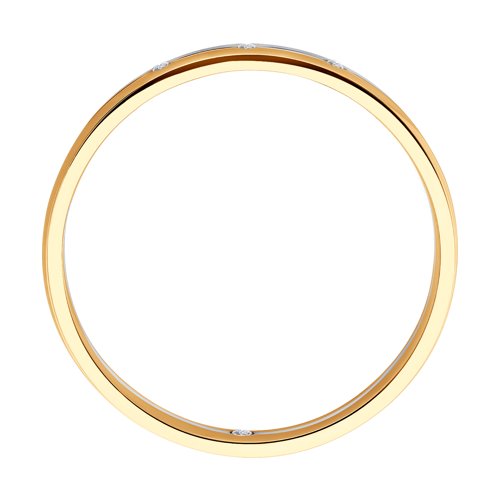 Inel din Aur Combinat 14K cu Diamante - 2