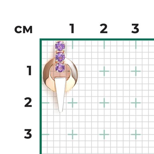 Pandantiv Aur Combinat  14K cu Ametist - 2