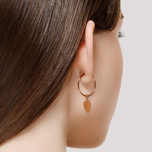 Cercei din Aur Roz 14K   - 3