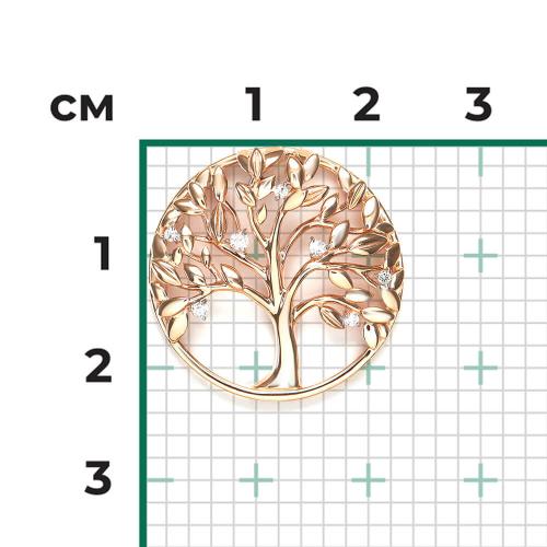 Pandantiv Aur Roz 14K cu Zirconiu - 3