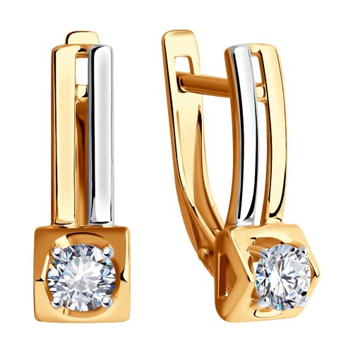 Cercei din Aur 14K cu Zirconiu - 2