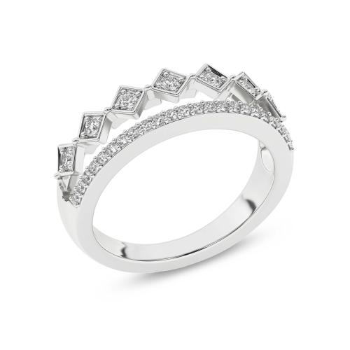 Inel din Aur Alb 14K cu Diamante 0.20Ct - 4