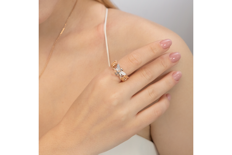 Inel Aur Roz 14K cu - 2