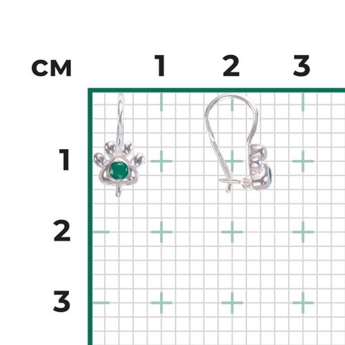 Cercei Argint  cu Calcedon,Zirconiu - 2
