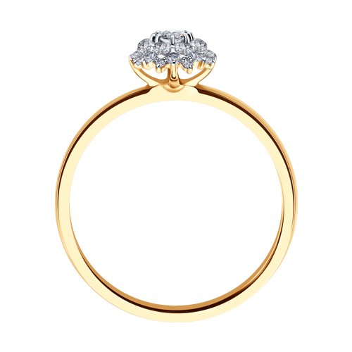 Inel din Aur Roz 14K cu Diamante - 2