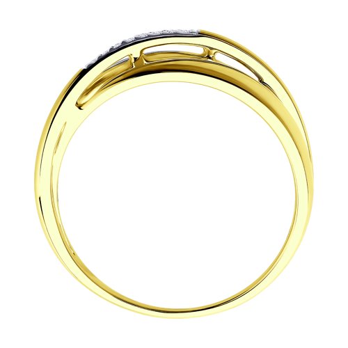 Inel din Aur Galben 14K cu Diamante - 2