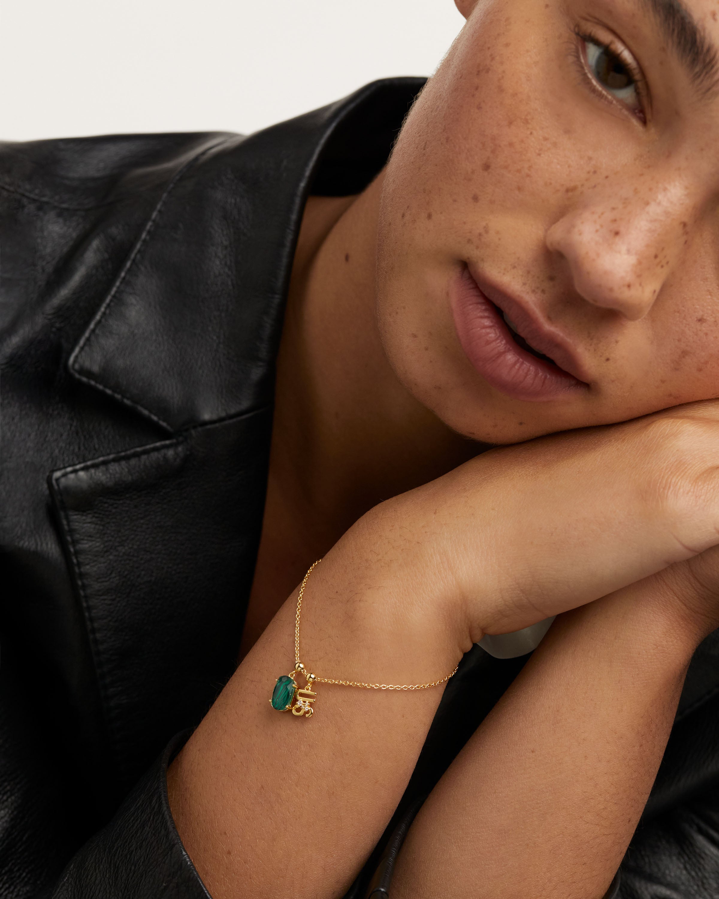 Pandantiv Charm din Argint placat cu Aur cu Zirconiu - 8