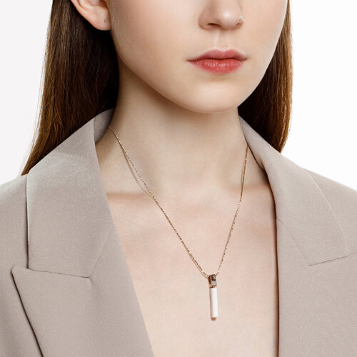 Pandantiv din Ceramica cu Aur Roz 14K si Diamante - 3